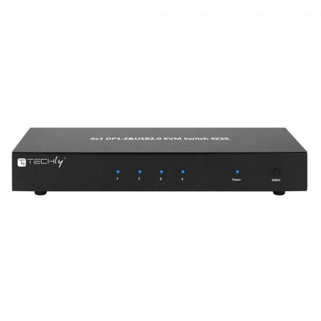 Switch KVM DisplayPort 1.2 e USB 2.0 4 porte con hub e audio