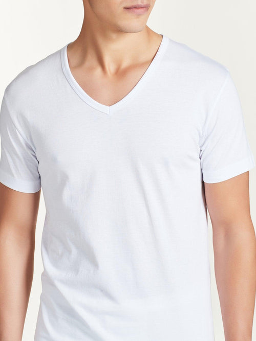 Ragno 2 Maglie Intime Uomo Cotone Scollo V Mezze Maniche 601418 S15 - Passarelli Biancheria