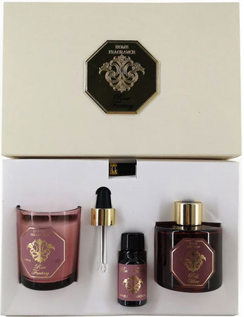 M HOME - SET PROFUMATORE AMBIENTE CASA LUXARY COLLECTION ROSE FANTASY