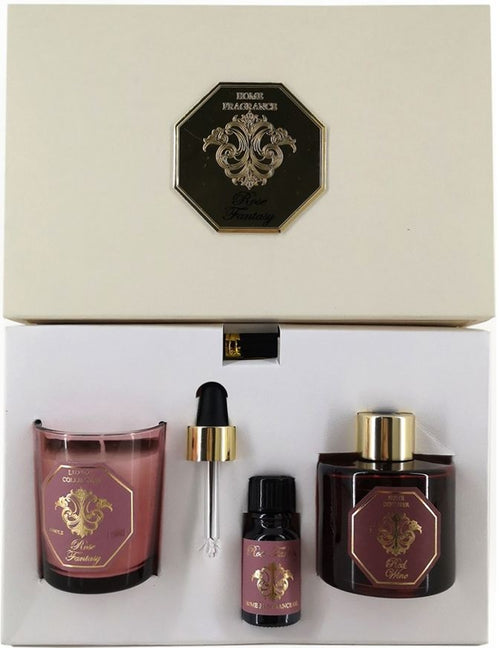 M HOME - SET PROFUMATORE AMBIENTE CASA LUXARY COLLECTION ROSE FANTASY