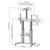 Supporto mobile da pavimento per TV Ultra larghe 60-100''