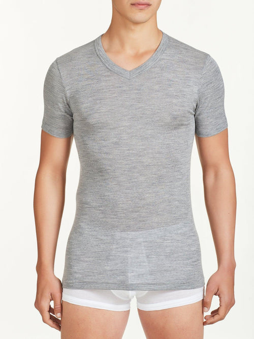 Ragno Maglia Intima Uomo in Caldo Micropile Scollo V Mezze Maniche 601958 S12 - Passarelli Biancheria