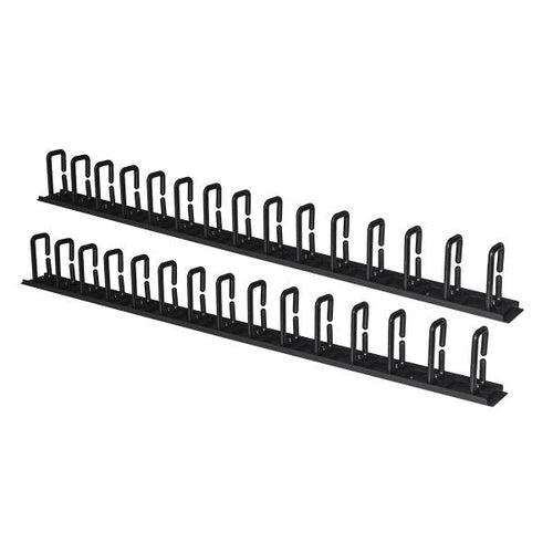 COPPIA PASSACAVI VERTICALI LINK LKORG1UV 1U CM ALTEZZA 86,5 NERO