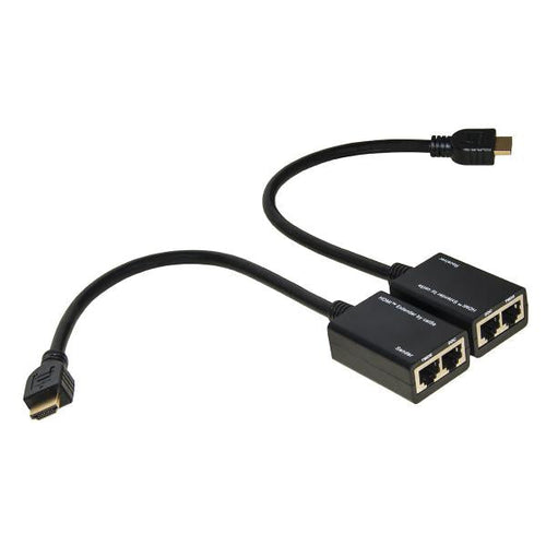 Estensore di segnale Hdmi tramite 2 Cavi Ethernet Cat. 6 - Fino a 30 metri - 1080p