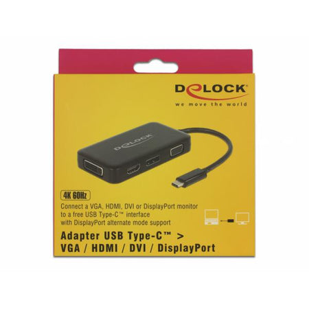 DeLOCK 63929 replicatore di porte e docking station per laptop USB 2.0 Type-C Nero (DeLOCK - USB-C)