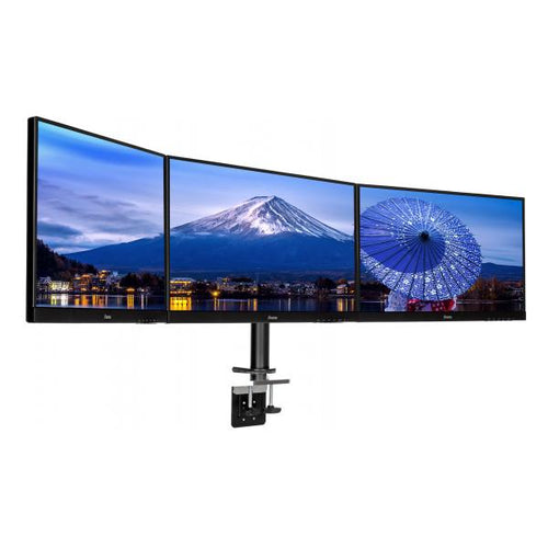 iiyama Desk Mount 68,6 cm [27] Scrivania Nero (iiyama ProLite DS1003C-B1 triple Screen Desk Top Mounting Arm)