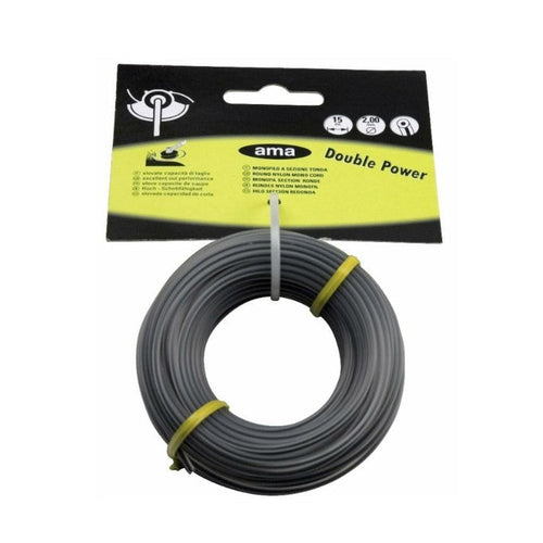 Monofilo A Sezione Tonda Double Power d.2 mm. 15 mt. per Decespugliatore Ama