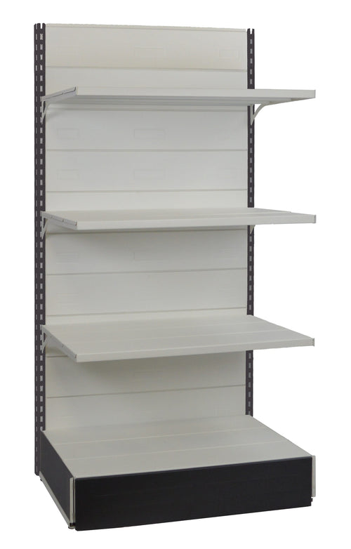 Scaffalatura in metallo a parete per arredo negozio cm. 100x60x200h