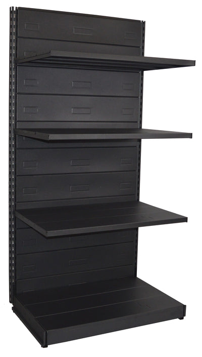Scaffale in metallo nero ghisa per negozio abbigliamento cm. 100x60x200h
