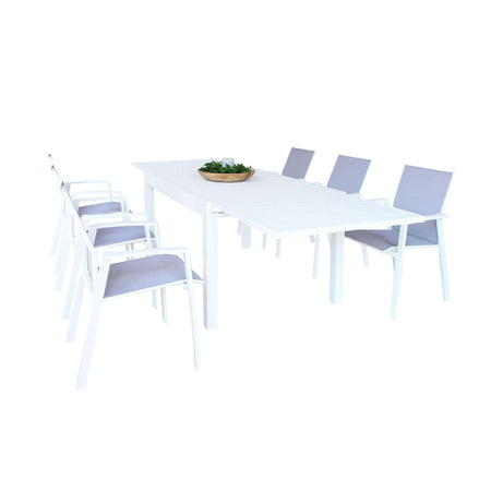 Tavolo allungabile "Samoa" in alluminio dogato da esterno per giardino e veranda
