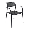 INDEX - set tavolo in metallo cm 80x80x73h con 2 sedute Grigio scuro