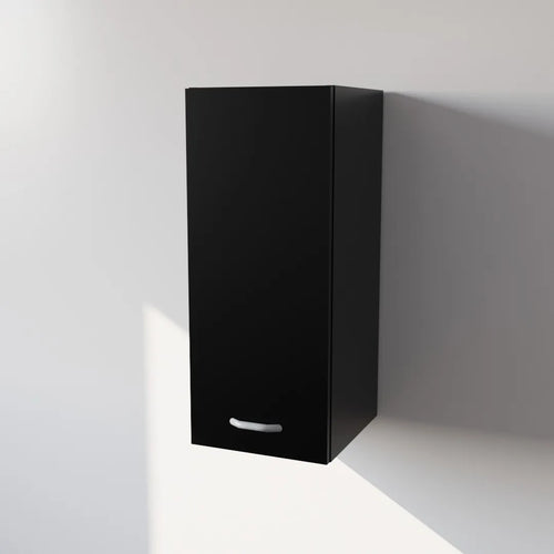 Pensile Cucina in Legno Nobilitato Nero con 1 Anta Altezza 72 cm