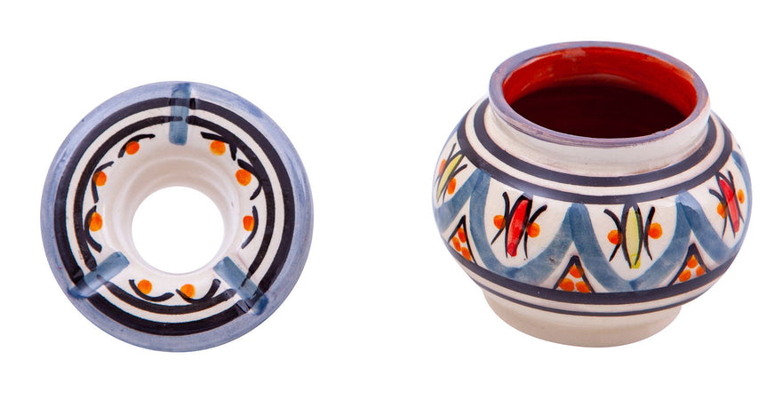 Biscottini Biscottini Posacenere Antiodore Antivento Ceramica Decorato a Mano Orientale