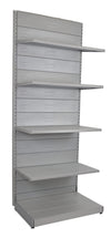 Scaffale metallico verniciato alluminio per arredare negozi cm. 97x60x250h