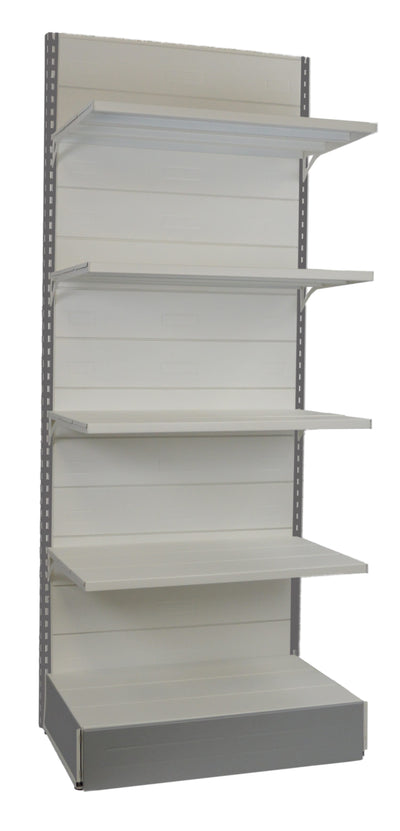 Scaffale metallico modulo a parete per allestire negozio cm. 100x60x250h
