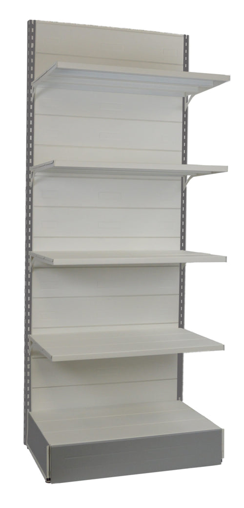 Scaffale metallico modulo a parete per allestire negozio cm. 100x60x250h