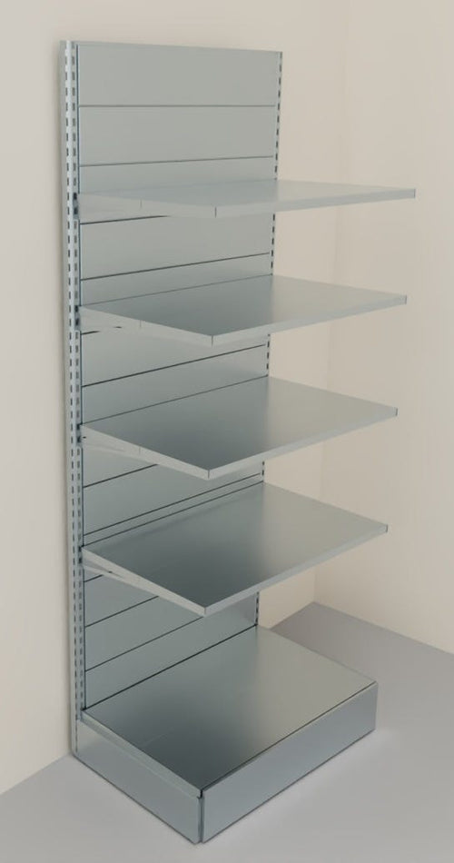 Scaffale di metallo zincato per arredamento negozi e punti vendita di ogni tipo cm. 100x60x250h