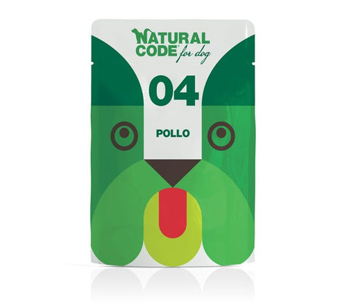 Natural Code Busta 04 gusto Pollo Cibo umido per Cani Adulti