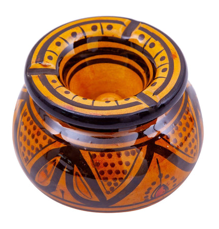 Biscottini Biscottini Posacenere Antiodore Antivento Ceramica Dipinto Mano Orientale