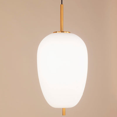 Lampadario classico Perenz CIRRO 6672 B 24W LED 1435LM 3000°K lampadario vetro bianco soffiato metallo oro spazzolato interno
