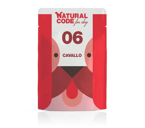 Natural Code Busta 06 gusto Cavallo Cibo umido per Cani Adulti