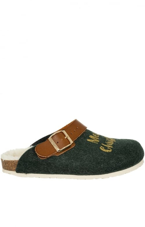 Genuins G101388 - Pantofole Shetland Xmas, colore: Verde giallo