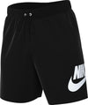 NIKE M NK Club Alumni HBR FT Short Pantaloni Sportivi Uomo Black/White/White