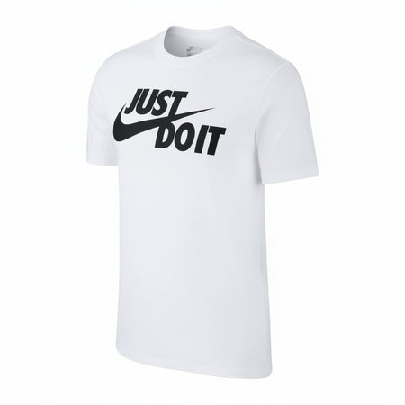 Nike Sportswear Just Do It Swoosh, T-Shirt Uomo, Bianco ( White/ Black 100)