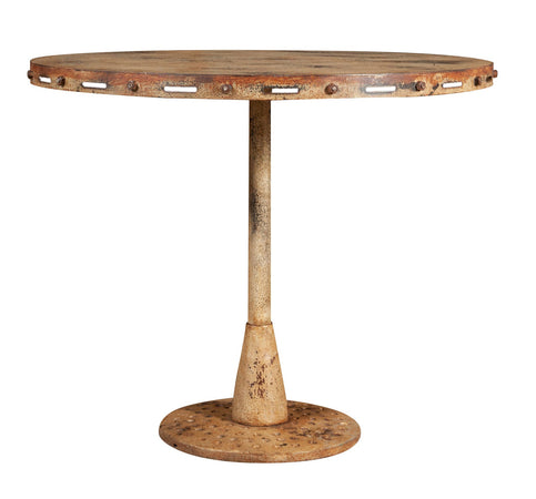 Biscottini TAVOLO PIEGHEVOLE IN FERRO BATTUTO FINITURA CREMA ANTICATA dimensioni lunghezza