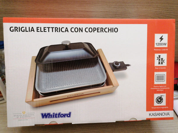 KASANOVA - GRIGLIA ELETTRICA CON COPERCHIO1200 W