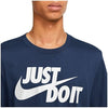 Nike Sportswear Just Do It Swoosh, T-Shirt Uomo, Blu ( Midnight Navy/ White 410)