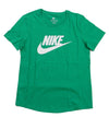 Nike Women's Top W NSW Club SS Tee ICN Ftra, Stadium Green, DX7906-326