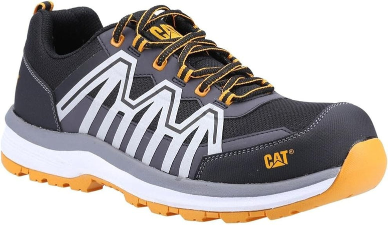 Cat Workwear Charge S3 - Scarpe da Lavoro Resistenti all'Acqua Nero-Arancione