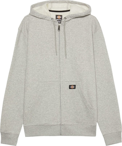 Dickies Uomo, Felpa in pile con zip integrale Midweight, vestibilità regular, Heather Grey, OS