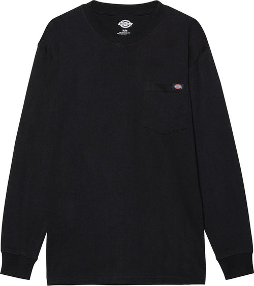 Dickies - Maglietta da uomo, a maniche lunghe, con girocollo, Nero