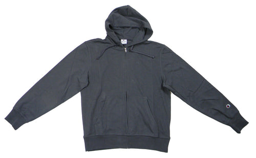 Champion FULL ZIP HOODIE SWEATSHIRT Heavy Soft Compact Spring Poly Terry Antracite Uomo