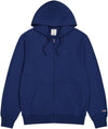 Champion FULL ZIP HOODIE SWEATSHIRT Heavy Soft Compact Spring Poly Terry Blu Navi Uomo