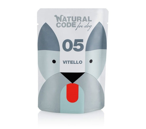 Natural Code Busta 05 gusto Vitello Cibo umido per Cani Adulti