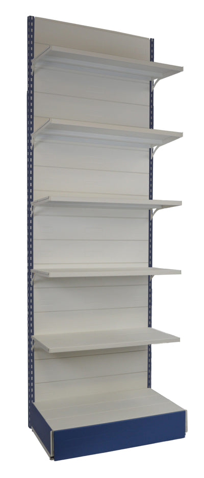 Modulo di scaffalatura a parete in metallo per arredo negozio cm. 100x60x300h