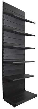 Scaffale nero ghisa per arredo pareti negozi e punti vendita cm. 100x60x300h