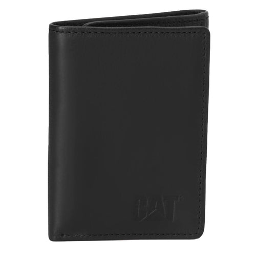 CAT Portafoglio da uomo Wallet Line Kenya Tri-fold Leather Wallet 84816 Black