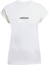 adidas Essentials Linear donna Cotton Tee - White/Black