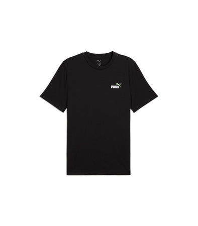 PUMA Ess 2 col Small Logo Tee Maglietta, Puma Black-Spring Fern, Unisex-Adulto