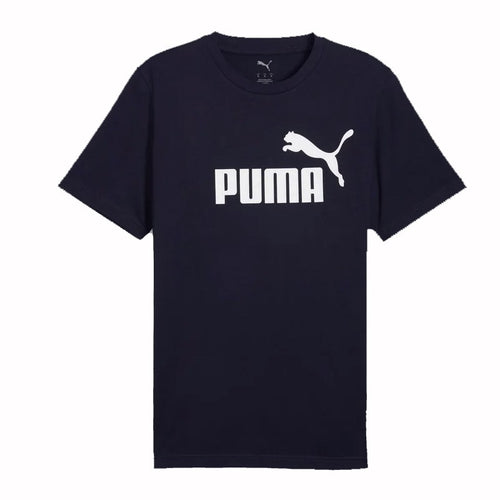 Puma Ess Logo Tee T-shirt, New Navy, Unisex - Adulto