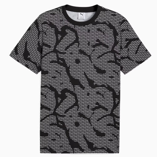 PUMA T-Shirt Uomo Ess+Logo Lab AOP Tee 684668 (Nero)