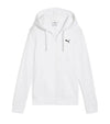 PUMA Ess Felpa Donna con Cappuccio con Ricamo FL Sudore, White