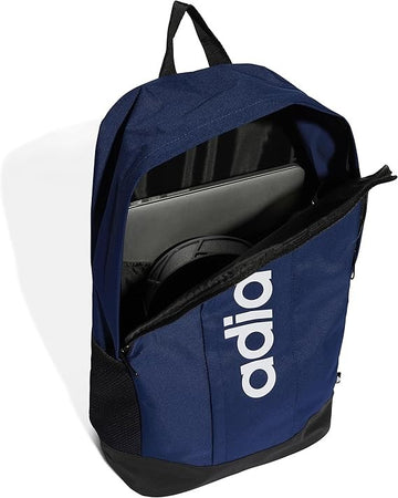 adidas Unisex - Adulto LINEAR BACKPACK, dark blue/white, One Size