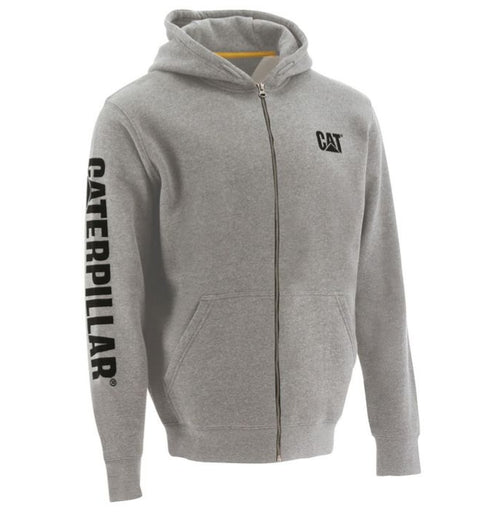 Caterpillar Men's Full-Zip Hooded Sweatshirt Grigio