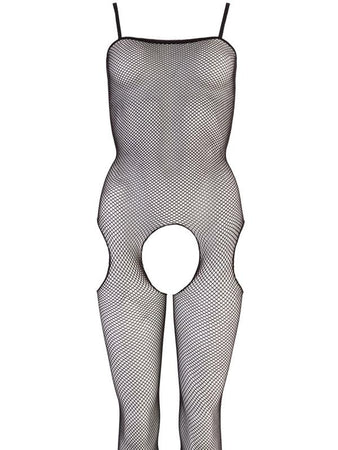 Bodystocking Aperto Nero Rete