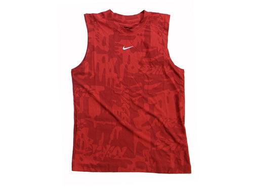 Nike Big Kids' (boys') Dri-fit Sleeveless Top University Red/ White